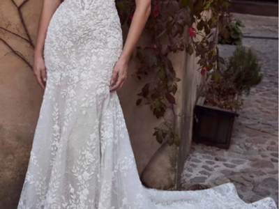 CALLA BLANCE size 12, white/light wedding dress