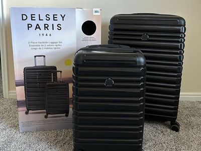 Delsey Paris Luggage Set 2 Piece 29” Suitcase + 22” Carry On Hardside