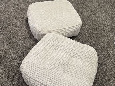 Figgy Modular Play Couch Floor Cushions - Cream Corduroy (Set of 2)