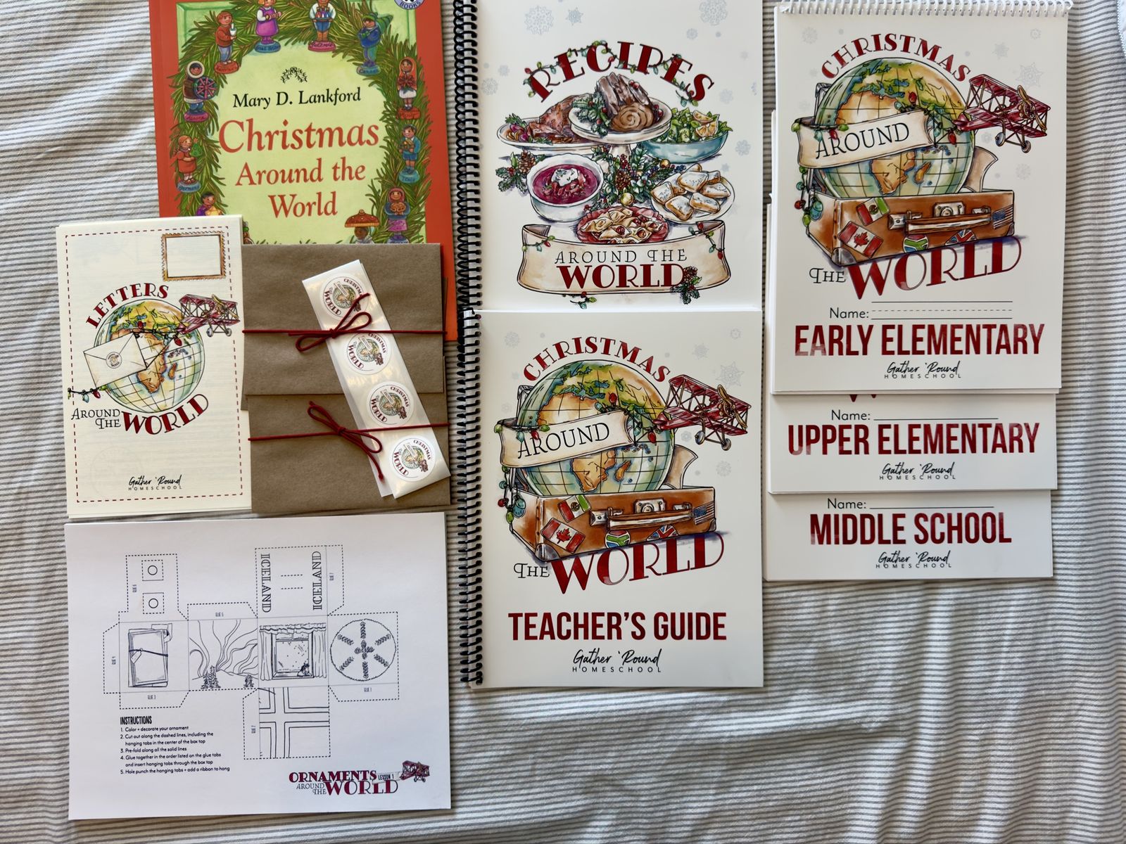 Gather Round Homeschool Christmas Around the World Curriculum - Teacher Guide, Recipes, Ornaments