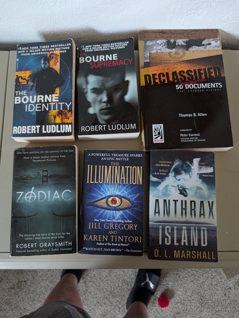 6 book bundle $20/$5 each