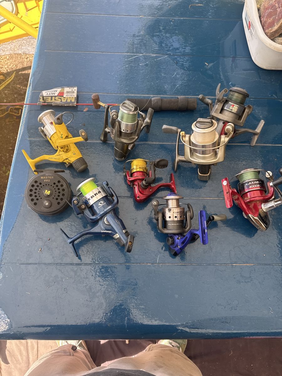 Lot of Assorted Fishing Reels - Shimano, Shakespeare, Master & More