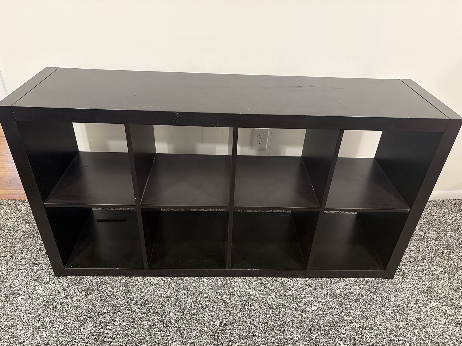 IKEA KALLAX 2x4 Dark Brown Cube Storage Shelf Unit Bookcase Room Divider