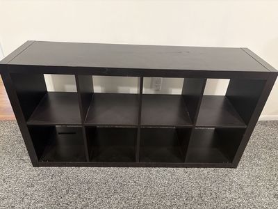 IKEA KALLAX 2x4 Dark Brown Cube Storage Shelf Unit Bookcase Room Divider
