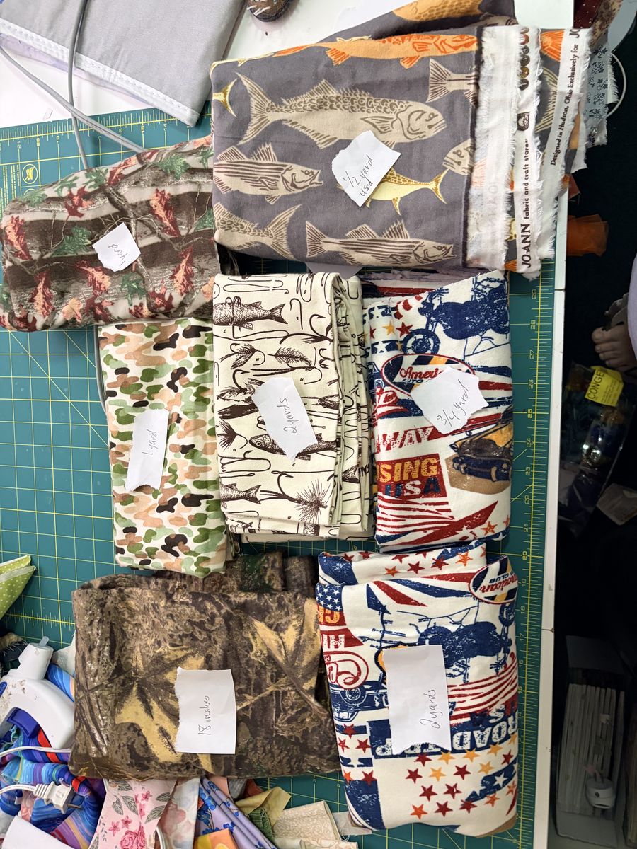 About 7 yards Of flannel,