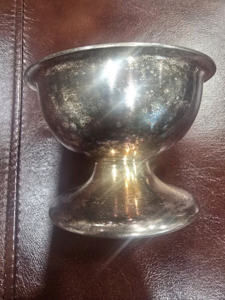 Antique Silver Plated Pedestal Ice Cream Cups