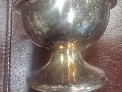 Antique Silver Plated Pedestal Ice Cream Cups