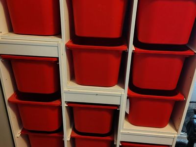 Plastic tub dresser drawers