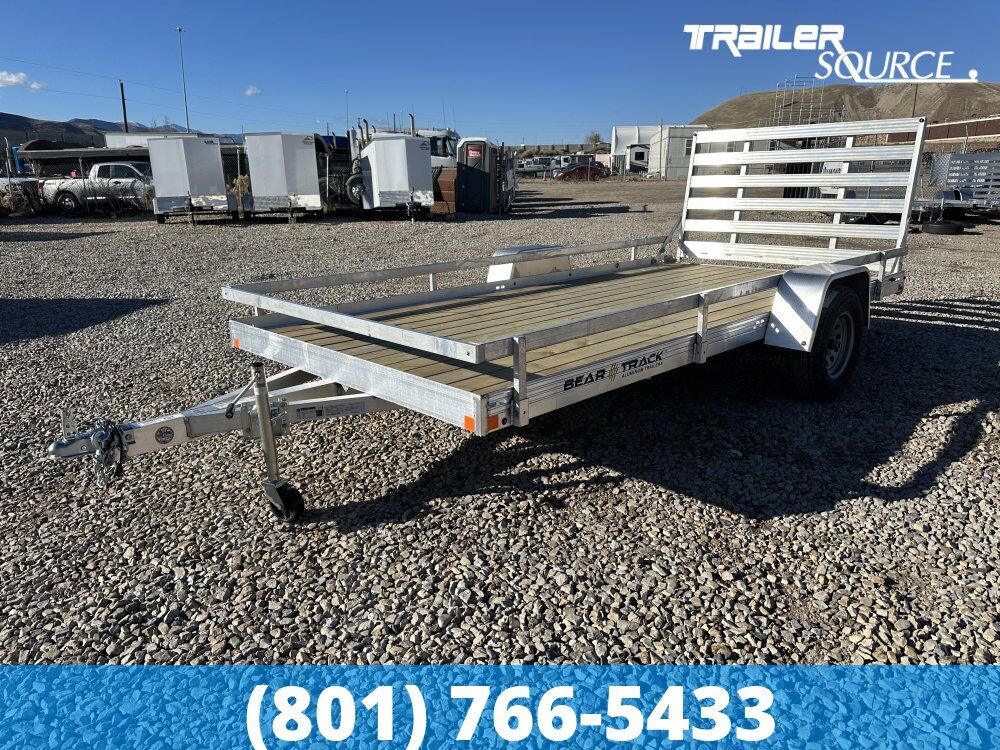 7x14 Bear Track BTU-W Aluminum Utility Trailer - 3.5K GVWR - Side Rails