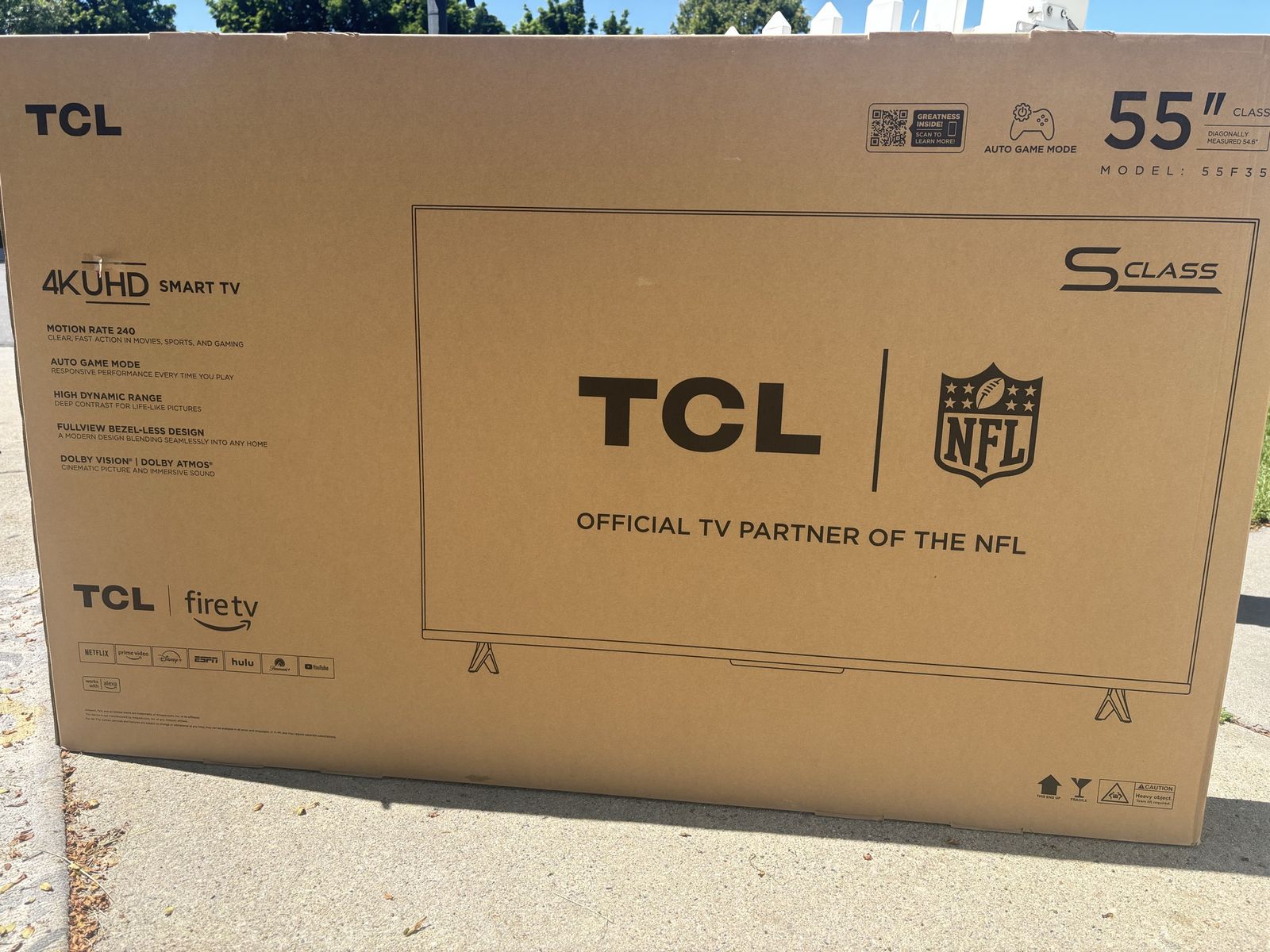 *New in Box* TCL 55” S-class Fire TV (w mount)