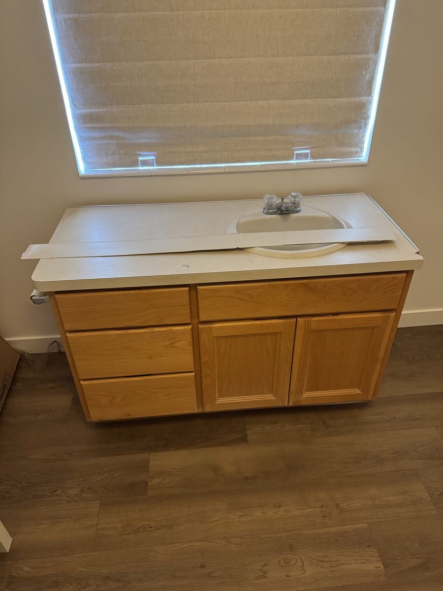 48 and 52 inch oak vanities