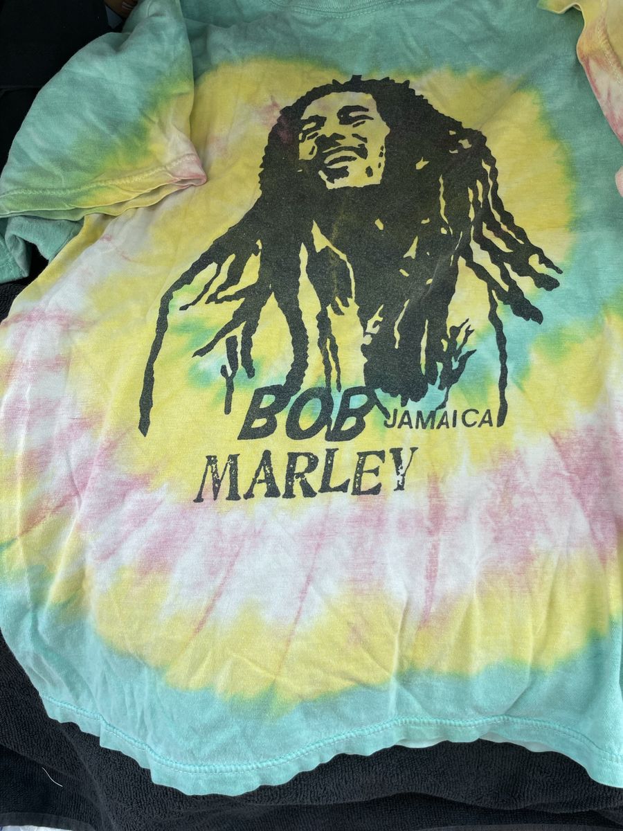Bob Marley Jamaica Tie-Dye Short Sleeve Graphic T-Shirt Adult - Large, Cotton