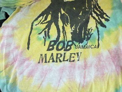 Bob Marley Jamaica Tie-Dye Short Sleeve Graphic T-Shirt Adult - Large, Cotton