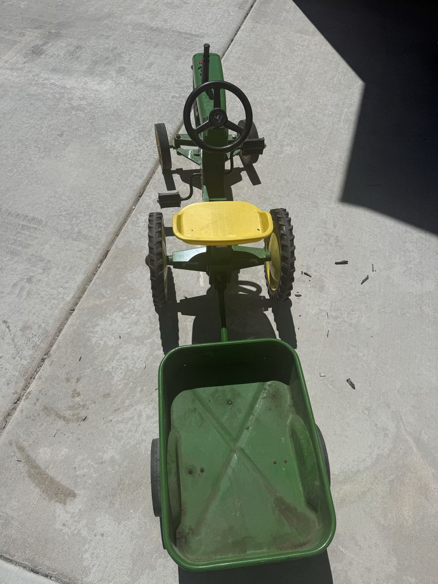 John Deere 4430 Pedal Tractor with Wagon - Classic Green & Yellow Kids Ride-On Toy