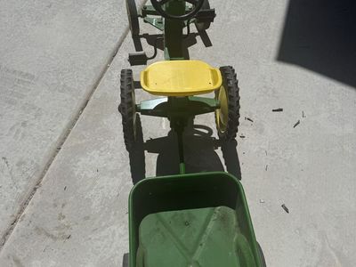 John Deere 4430 Pedal Tractor with Wagon - Classic Green & Yellow Kids Ride-On Toy