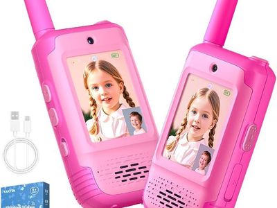 NEW Video Walkie Talkies for Kids, Toys for Girls Ages 3-12, Kids Walkie Talkies 2 Pack with HD Video & 3 Voice Changers