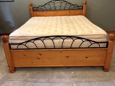 5 piece custom log king bedroom set