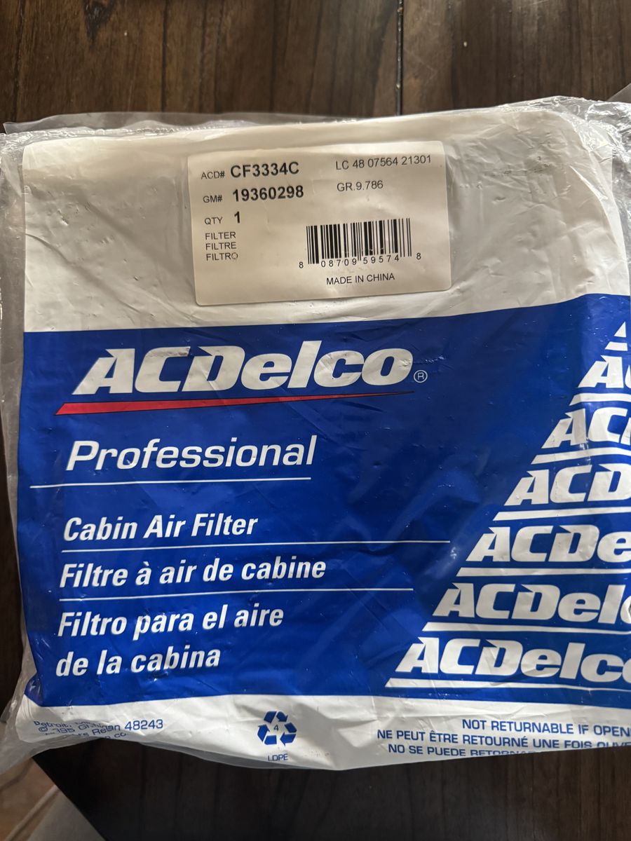 ACDelco Cabin Air Filter