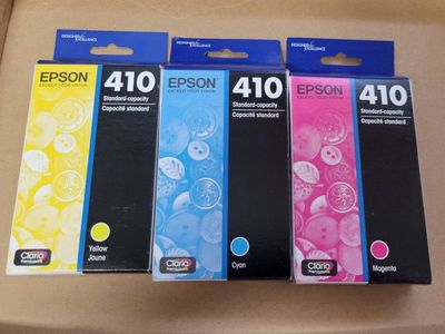 Epson 410 Claria Premium Ink Standard-Capacity Cartridges (Yellow, Cyan, Magenta)