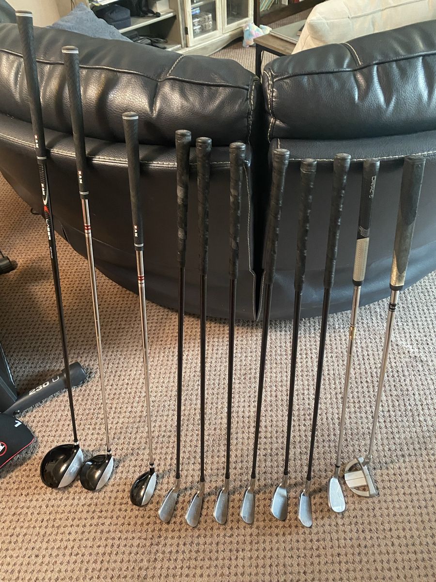 Beginner Golf Club Set: Ram Laser, Golden Bear, Lynx, XLR - Driver, Wood, Hybrid, Irons, Wedge, Putter, $75