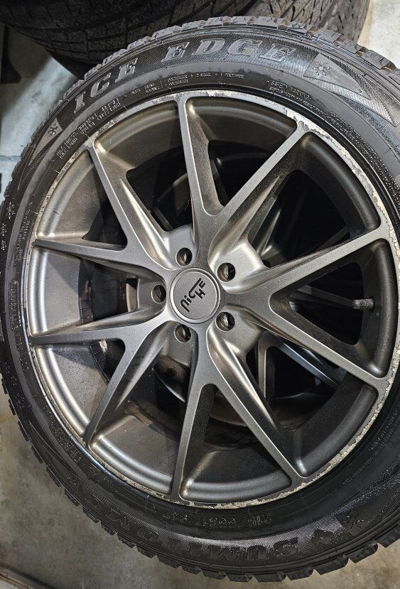 215/55R17 Studless tires with 17" 5x100 wheels