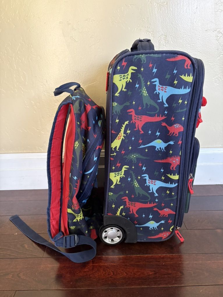 Crckt Kids Dinosaur Rolling Travel Bag Backpack