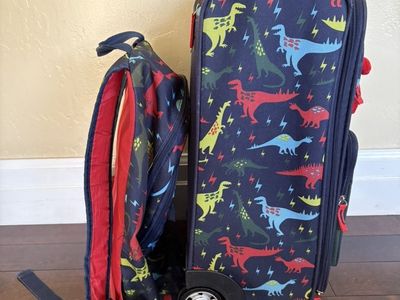 Crckt Kids Dinosaur Rolling Travel Bag Backpack