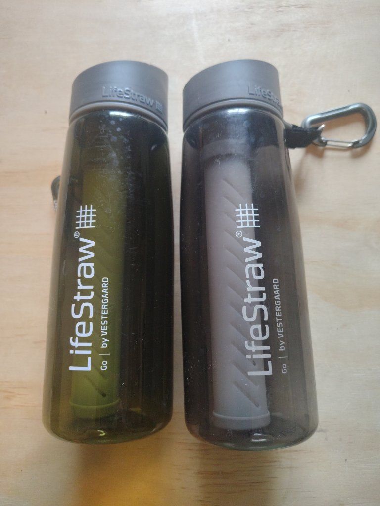 LifeStraw Go Water Filter Bottles - 2-Pack, 22oz, BPA-Free, Personal Water Purifier