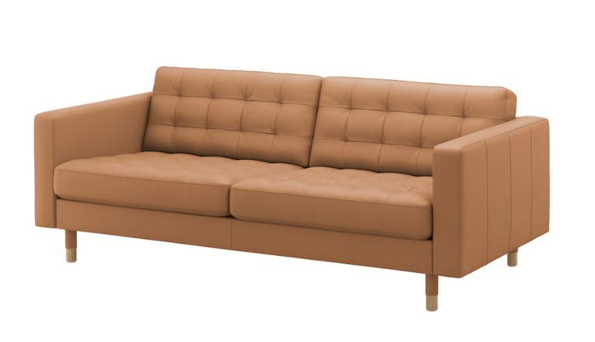 IKEA Morabo Three-seat Sofa - Golden Brown
