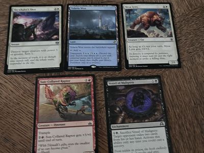 Magic The Gathering MTG 5 Card Lot - Tolaria West, Sun-Collared Raptor, Skywhaler's Shot
