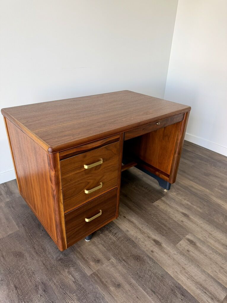 Mid-Century Modern Walnut Executive Desk - 1960's