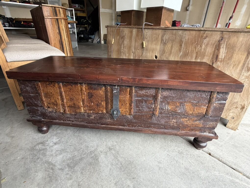 Solid Wood Storage Bench