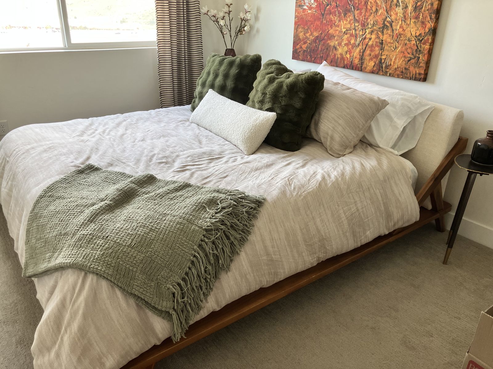 CB2 King Bed frame and King Sealy Mattress