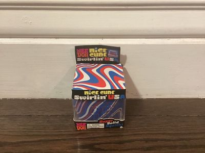 Limited Edition NeeDoh Nice Cube Swirlin' USA Super Solid Squish Fidget Toy Sensory Stress Relief