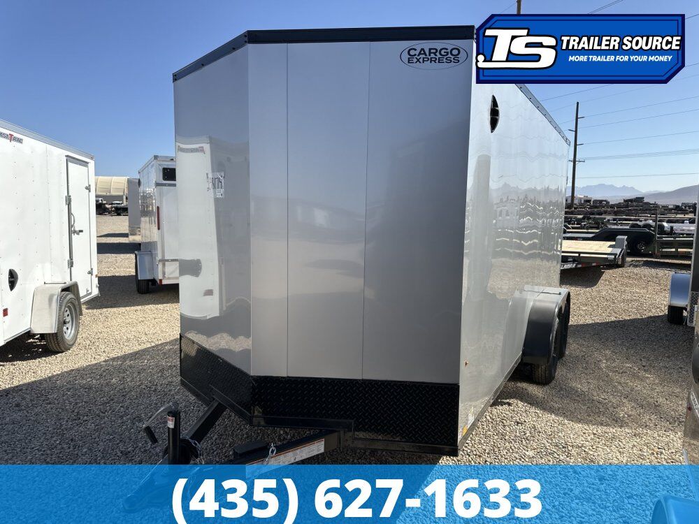 7x16 Cargo Express EX Series Enclosed Cargo Trailer - 7'0" Interior - 7K GVWR 16" Cross Member Upgrade, Black Out Package