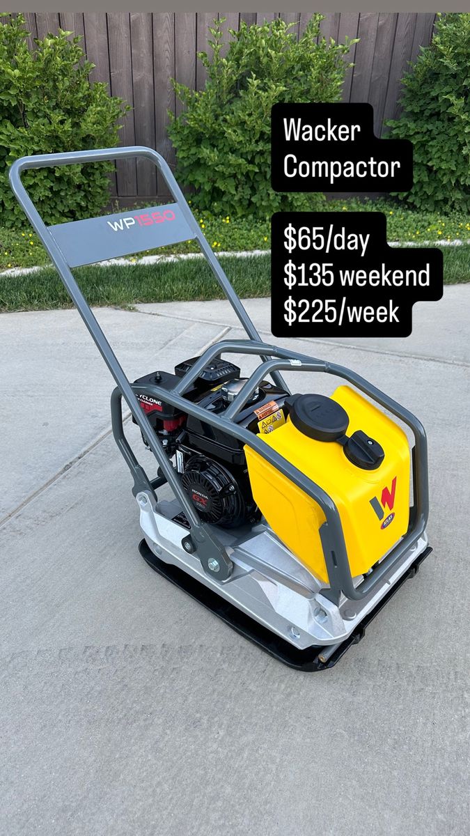 Wacker Plate Compactor Rental | Weekend Specials Available