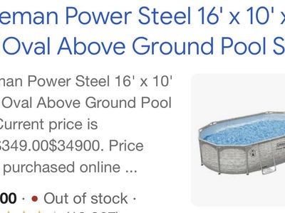 Coleman Power Steel 16' x 10' x 42" Oval Above Ground Pool Set