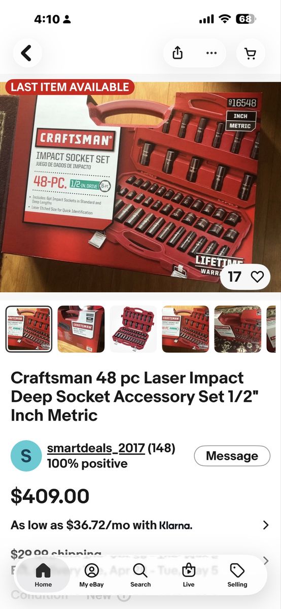 Impact socket set Heavy Duty