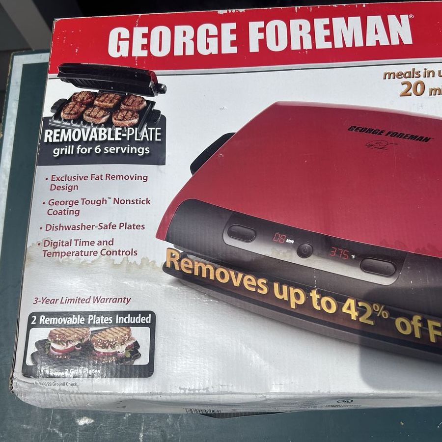 George Foreman Grill 6 servings brand new