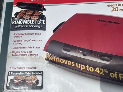 George Foreman Grill 6 servings brand new