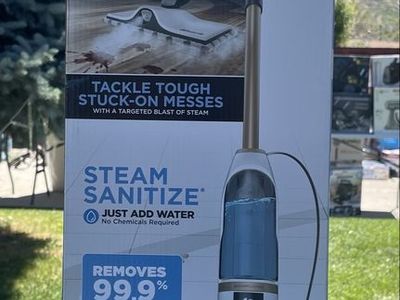 New SteamSpot Corded Steam Mop with Steam Blaster for Hard Floors in White with XL Removable Tank