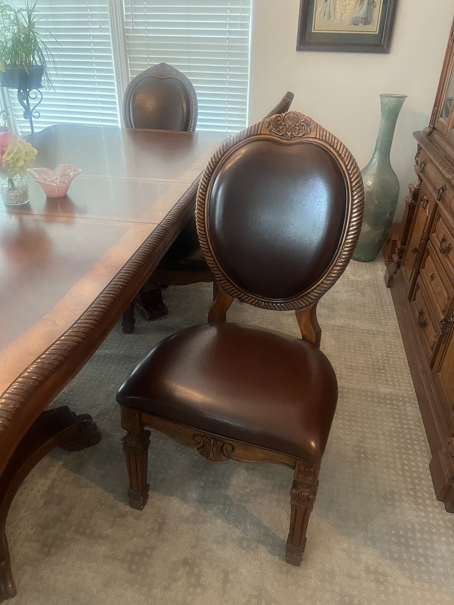 Formal dining room table and china hutch