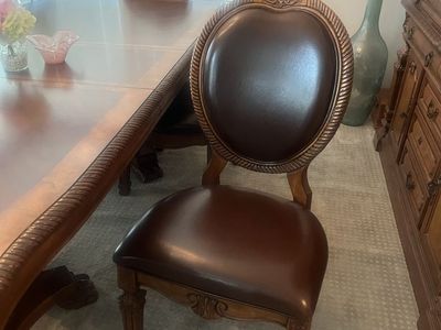 Formal dining room table and china hutch