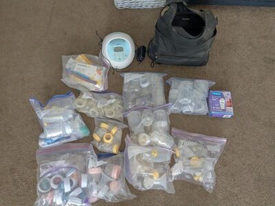 Two Breast Pumps, Bottles, Etc.