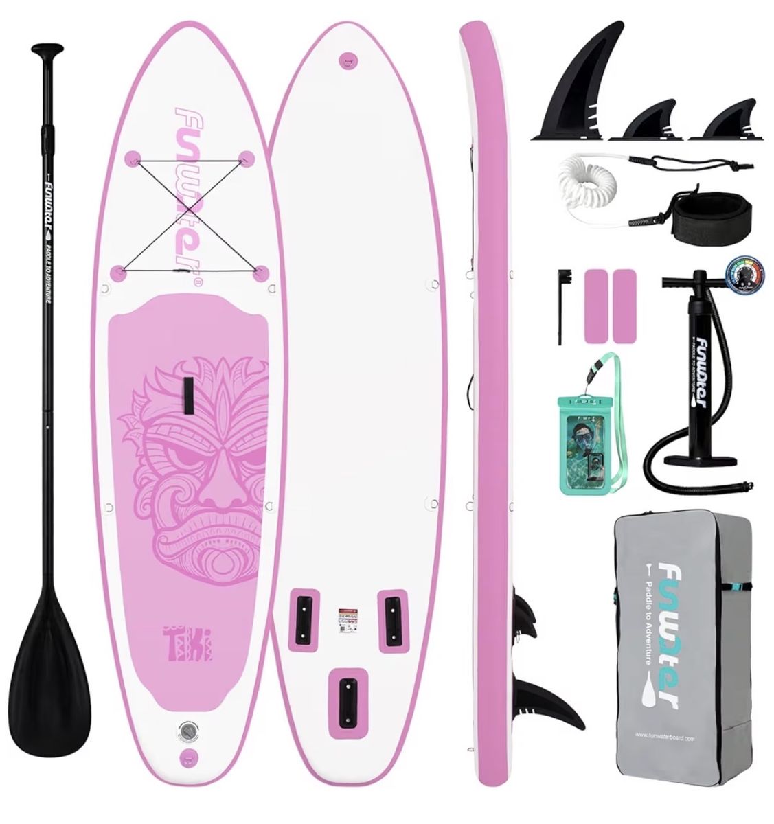 Brand New Bundle Pack Stand Up Paddle Board Inflatable Factory Sealed- Pink
