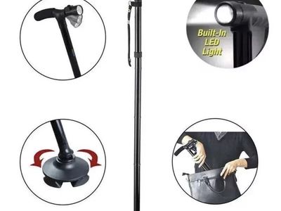 New! Foldable Walking Cane with Light