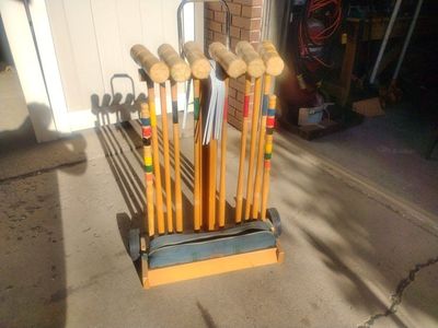 vintage croquet set
