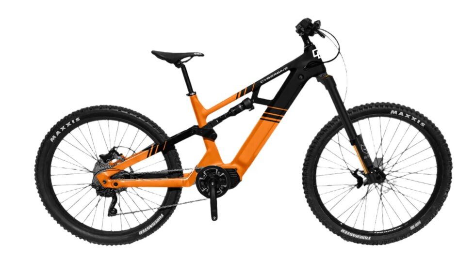2025 Cyberbike Raptor E-MTB LG/XLG electric mountain bike 750W mid-motor, torque sensor, 203mm Hydraulic Disc Brakes