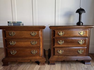 Pair of Kincaid Solid Wood Nightstands