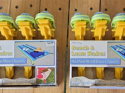 Towel Tarp or Blanket Sand Or Ground Anchors Brand New Sold Each 4 Pack